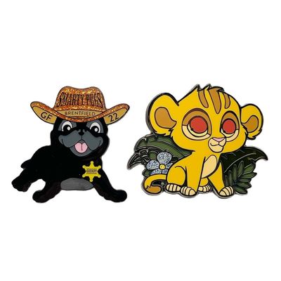 खरीदें विनिर्माण अनुकूलित प्यारा पशु पिन धातु बैज अनुकूलित बिल्ली हार्ड तामचीनी पिन online manufacture