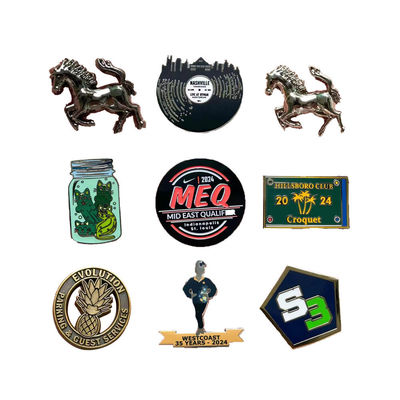 खरीदें रंगीन काला धातु कस्टम लैपल पिन यूवी प्रिंटिंग कार्टून तामचीनी पिन online manufacture