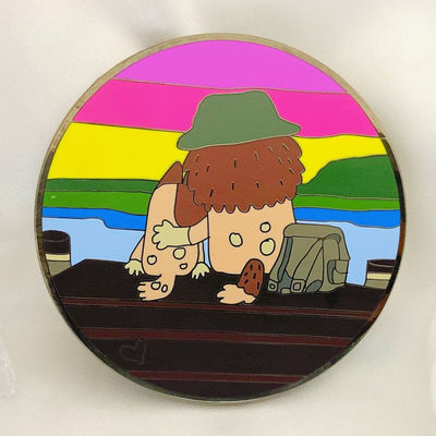 खरीदें कस्टम धातु शिल्प थोक एनीमे लोगो ग्लिटर पिन बैज धातु लैपल नरम कठोर तामचीनी पिन online manufacture