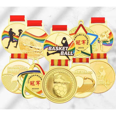 खरीदें  Manufacturer Custom Gold Silver Finisher Medal Marathon 5K / 10K Running Cycling Track Field Medals Karate Sports Metal Medal online manufacture