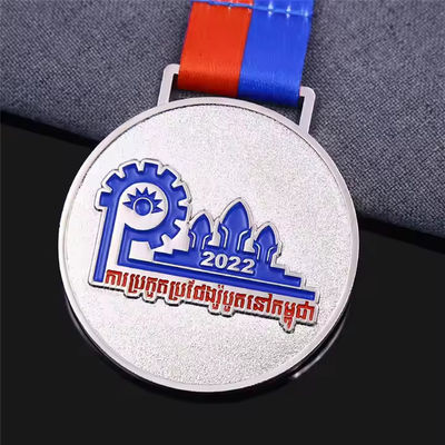 Factory Custom Metal Badges With Ribbon Customized Honour Cross Commemorative Medals