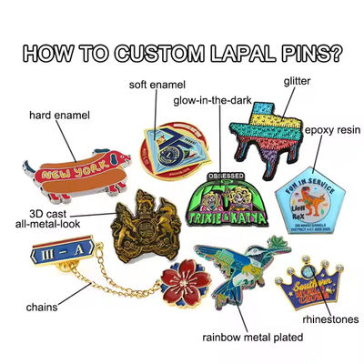 Bulk High Quality Customized Cute Design Personalized Logo Metal Badges Soft Enamel Lapel Pin