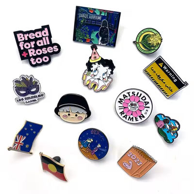 खरीदें थोक उच्च गुणवत्ता अनुकूलित लोगो सॉफ्ट इनेमल लैपल पिन मेटल बैज 1.5 मिमी मोटाई के साथ online manufacture