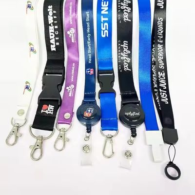 खरीदें Custom Logo Lanyard with Silkscreen Printing and Metal Hook Attachment for Promotional Use online manufacture