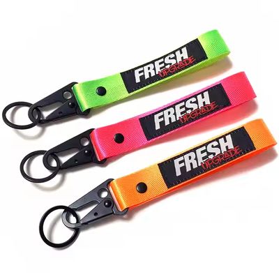 खरीदें  Custom Logo Neck Strap Lanyard Sling Id Badge Holders/Landyard and Pvc Name Card Polyester De Lanyard Keychain online manufacture