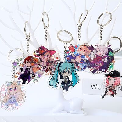 खरीदें प्रचार के लिए अनुकूलित रंगों में पारदर्शी प्रक्रिया और कीरिंग लिंक चेन के साथ कस्टम एक्रिलिक कुंजीपटल online manufacture