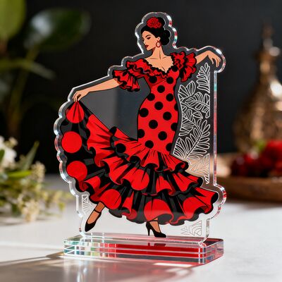खरीदें कस्टम डबल-साइड ऐक्रेलिक स्टैंड पारदर्शी घूर्णन पट्टिका स्पष्ट ऐक्रेलिक स्टैंड ह्यूमनॉइड चरित्र डेस्कटॉप आभूषण Gif online manufacture
