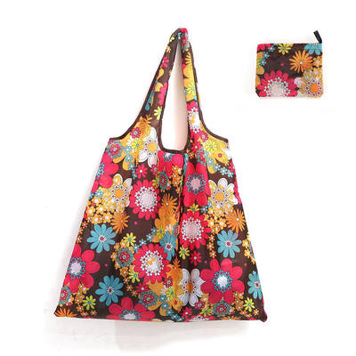 खरीदें कस्टम मुद्रित टोट बैग - फोल्डेबल पुनर्नवीनीकरण पॉलिएस्टर, पूर्ण रंग शॉपिंग और प्रमोशन बैग online manufacture