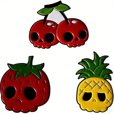 Wholesale custom metal lapel pins feature your logo, glitter colors, and your choice of sizes.