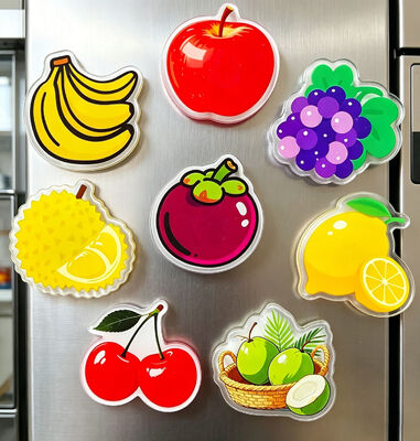 Magnetic Fridge Sticker Custom Acrylic Strong Magnetic Sizes Shapes Wholesale