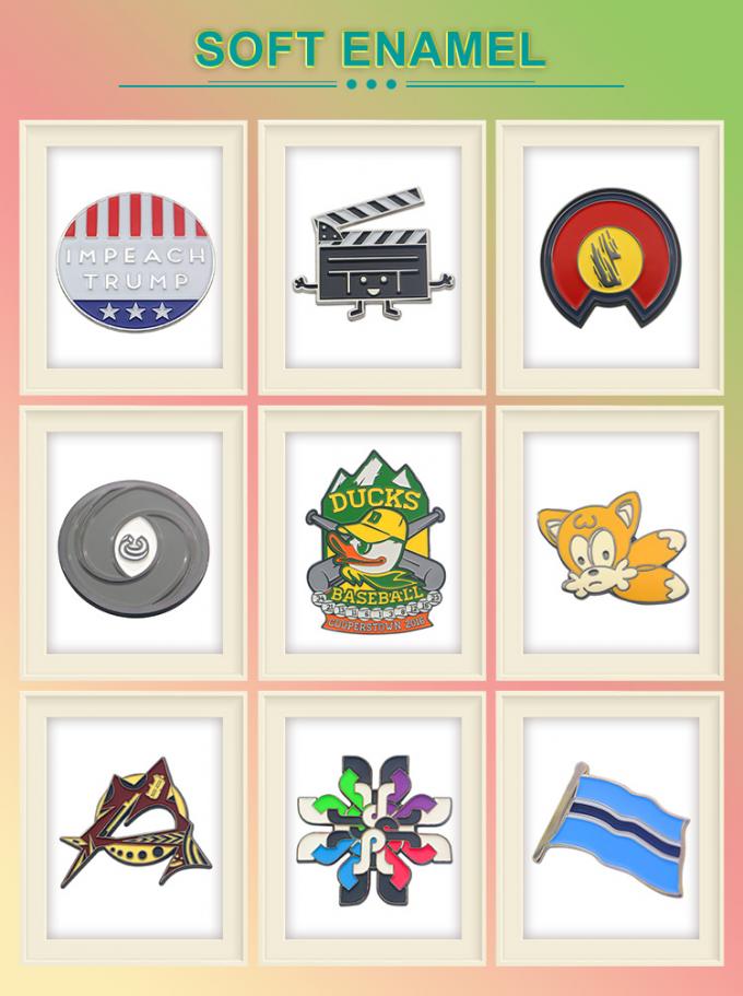 कस्टम तामचीनी पिन कोई न्यूनतम चमक ब्रश एनीमे हार्ड तामचीनी पिन सॉफ्ट लैपल बैज 2